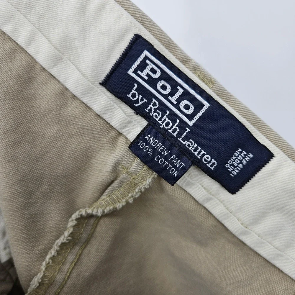 Vintage Polo Ralph Lauren Pants Mens 38x30 Andrew Tan‎ Khakis Casual Preppy